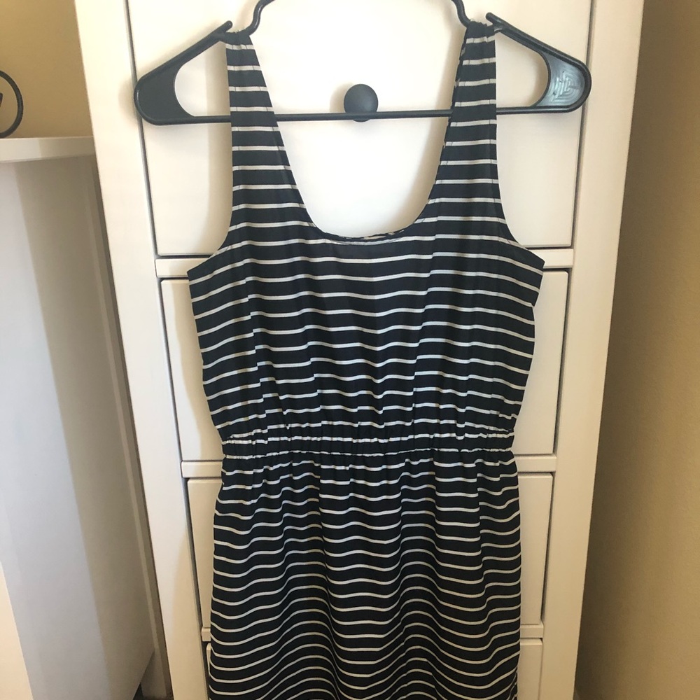 Black & white striped dress